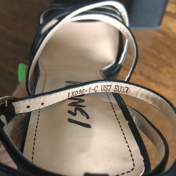 ISNOM Platform Chunky Block Heel Sandals with Open Square Toe size 7 - Picture 11 of 11